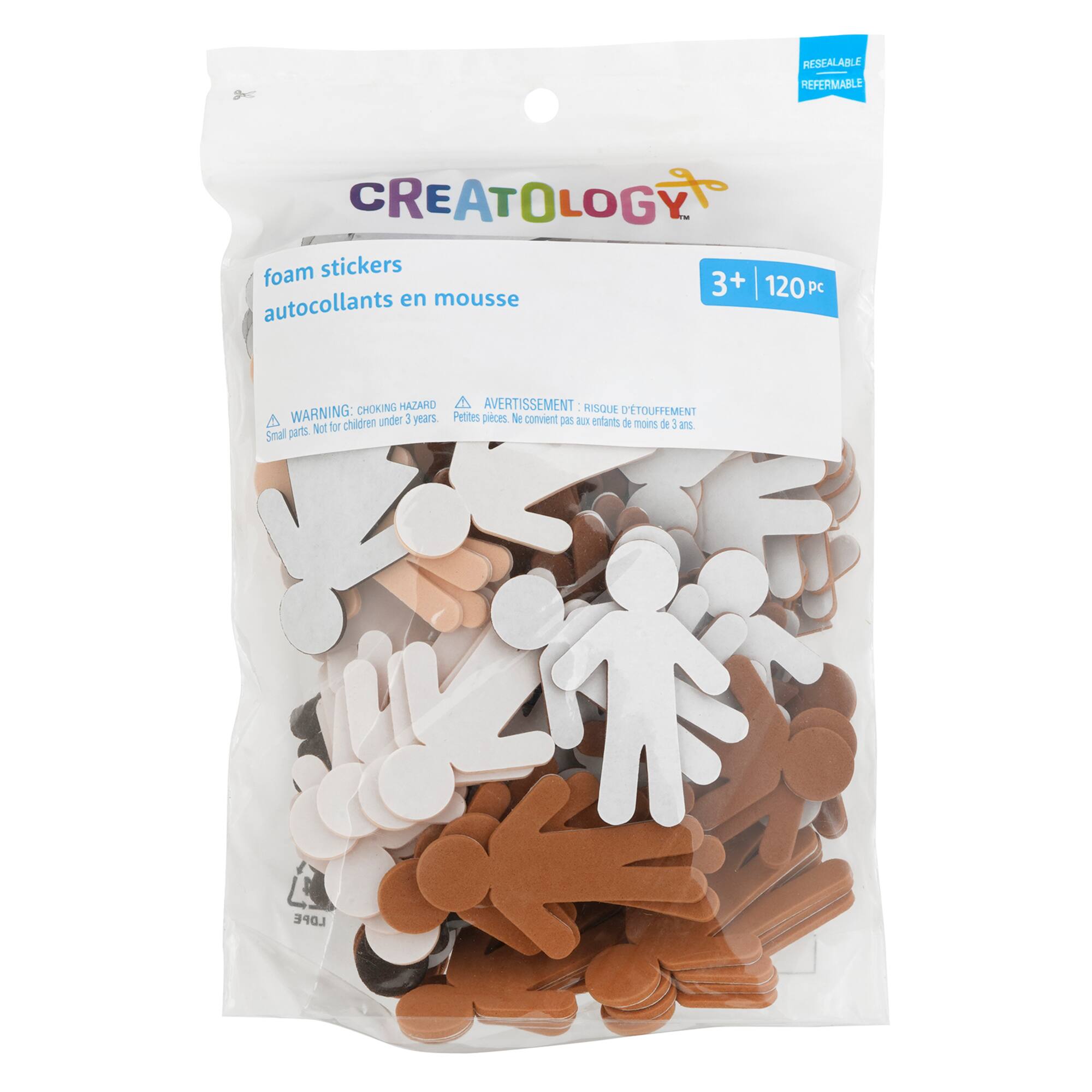 Neutrals People Foam Stickers by Creatology®, 120ct.